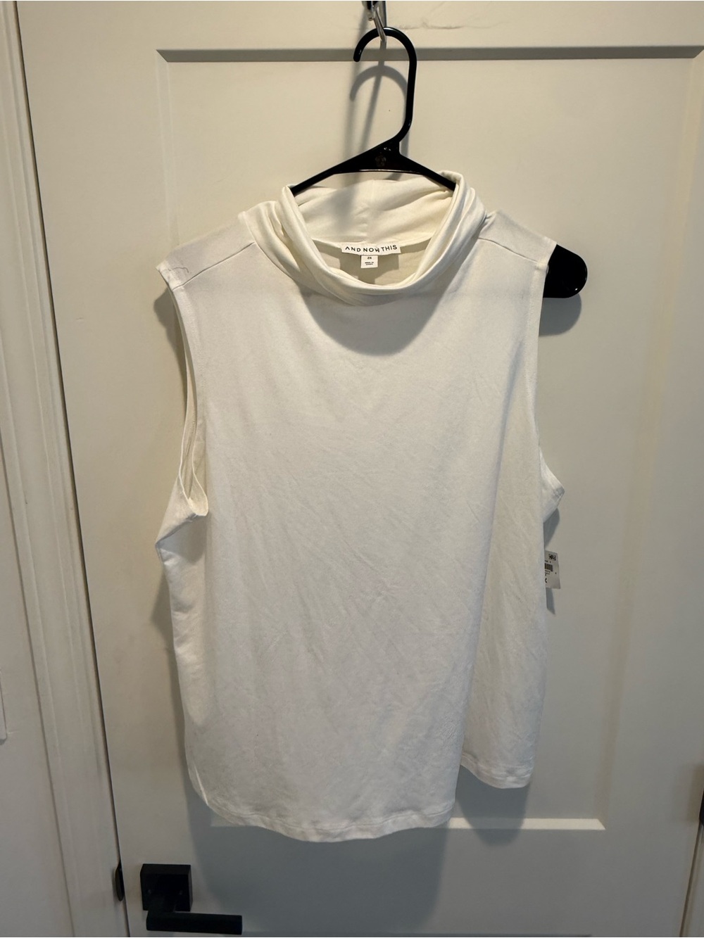& Other Stories Sleeveless Off White Mock Neck Tank